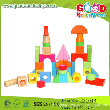 Colorful Wooden Blocks Educational bricks Block DIY Toy Brick